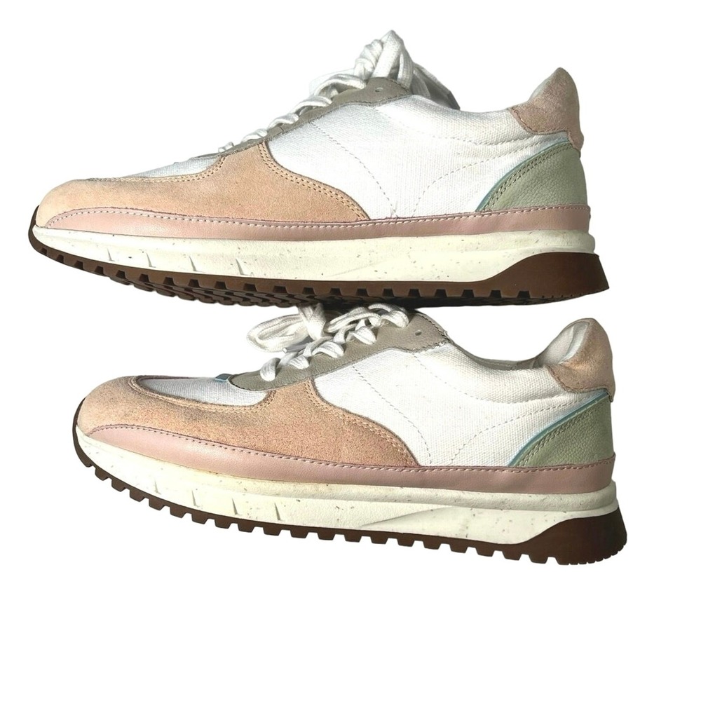 Madewell Colorblock Sneakers Women 9 Neutral Casual‎ Everyday Lace Up Shoes - Picture 3 of 13